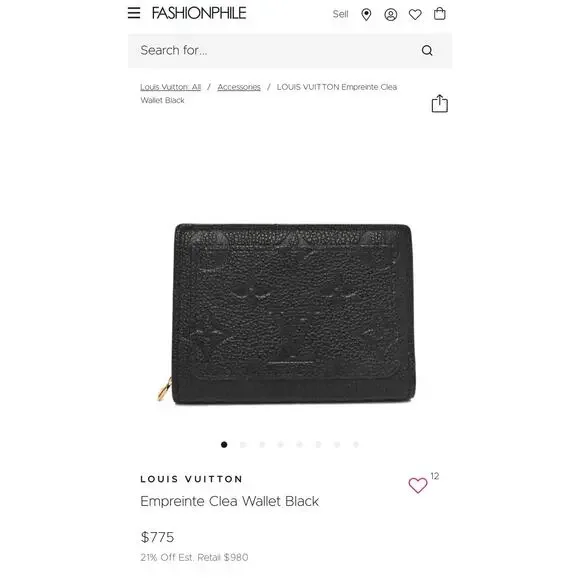 CARD HOLDER: Black Monogram, NIB - Picture 14 of 17